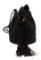Saint Laurent YSL Black Canvas Fringe Bucket Bag