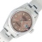 Rolex Ladies Quickset Stainless Steel Salmon Datejust Wristwatch 26MM
