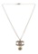 Chanel Silver CC Logo Pearl Drop Necklace