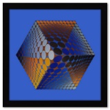 Tupa - 3 de la serie Structures Universelles De L'Hexagone by Vasarely (1908-199