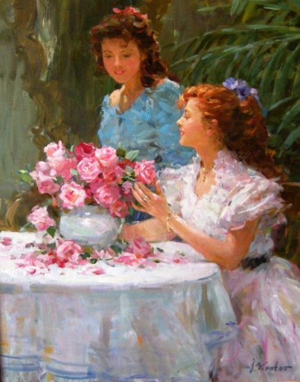 Friends and Roses by Youri Krotov