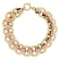 Retro Vintage 14k Rose Green Gold Wide Ball & Flat Cable Link 6