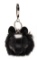 Christian Dior Cookie Bag Charm Leather and Fur Black