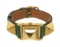 Hermes Green gold-Plated and Leather Medor Quartz 23m Watch