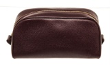 Louis Vuitton Brown Leather Cosmetic Pouch Cosmetic Bag