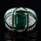 3.28 ctw Emerald and 1.11 ctw Diamond 18K Yellow Gold Ring