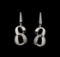 0.50 ctw Diamond Earrings - 14KT White Gold