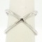 NEW w/o Tag 14k Solid White Gold Simple X Ex Cross Petite Band Ring