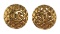 Chanel CC Gold-tone Round Clip-On Earrings