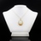 13.39 ctw Opal and 1.53 ctw Diamond 14K White and Yellow Gold Pendant