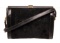 Gucci Black Suede Leather Vintage Clasp Shoulder Bag
