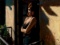 Saba at the Balcony Black Dress by Fabian Perez