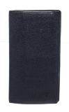 Louis Vuitton Black Taiga Leather Long Bifold Wallet