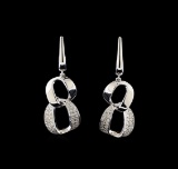 0.50 ctw Diamond Earrings - 14KT White Gold