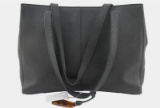 Chanel Black Caviar Leather Tortoise Shell Charm XL Tote Bag
