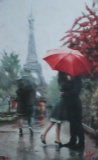 DEL ORFANO ** THE CITY OF LOVE** SIGNED CANVAS