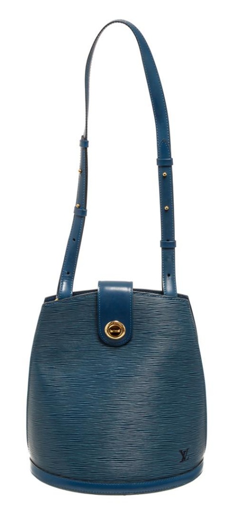 Sold at Auction: Louis Vuitton, Louis Vuitton Blue Epi Leather
