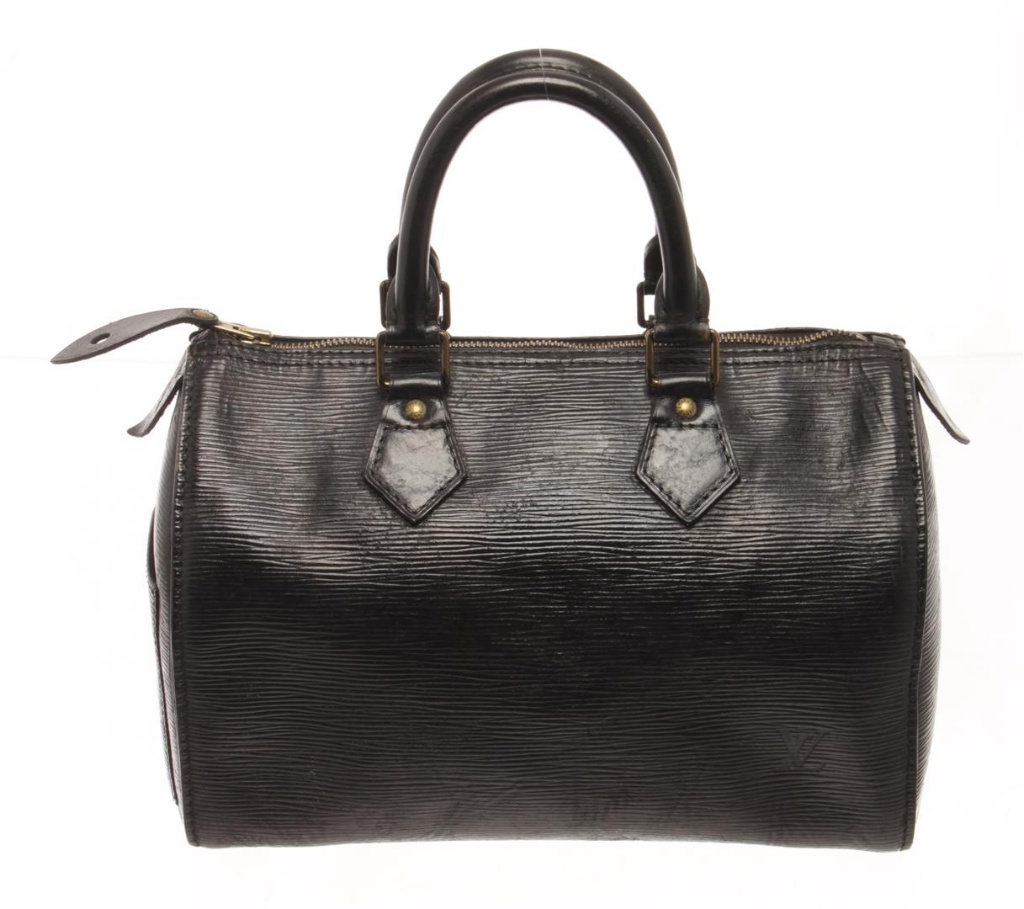 Sold at Auction: Louis Vuitton 'Speedy 35' in Black Epi Leather