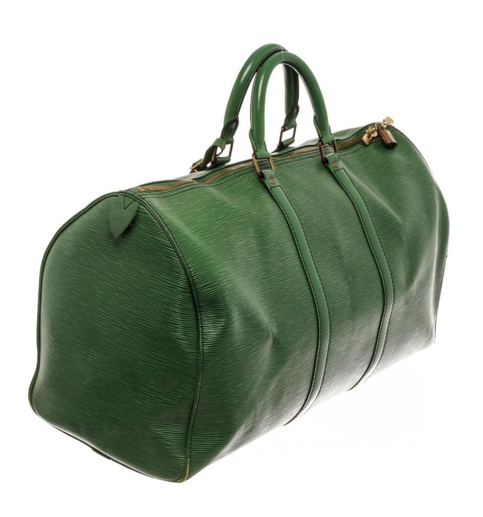 Louis Vuitton Keepall 50 Boston Bag Green Epi Leather Auction