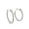 2.44 ctw Diamond Hoop Earrings - 14KT White Gold