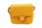 Chanel Yellow Quilted Leather Flap Micro Flap Bag