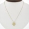 Antique Art Deco 14K Yellow Gold Diamond Open Filigree Milgrain Pendant Necklace