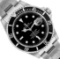 Rolex Mens No Holes Case Stainless Steel Black Dial Submariner With Rolex Box
