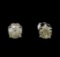 1.16 ctw Diamond Stud Earrings - 14KT White Gold