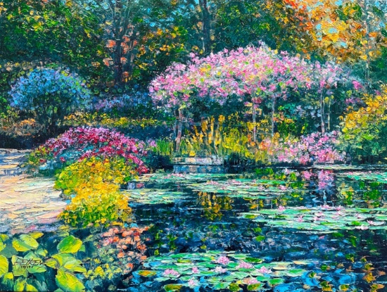 GIVERNY LILY POND (from THE "TRIBUTE TO MONET" COLLECTION) by Behrens, Howard