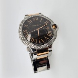 Cartier Men's 36mm Ballon Bleu Two Tone Rose Gold Automatic Wristwatch