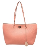 Fendi Pink Leather Selleria Tote Bag