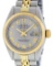 Rolex Ladies 2 Tone Yellow Gold & Stainless Steel Slate Grey Roman Wristwatch