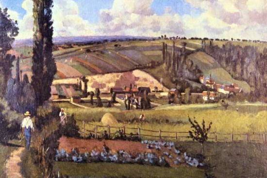 Camille Pissarro - Landscape with Farm Houses