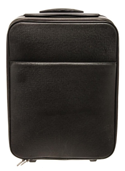 Louis Vuitton Black Taiga Leather Pegase 45 Suitcase Travel Roller Bag