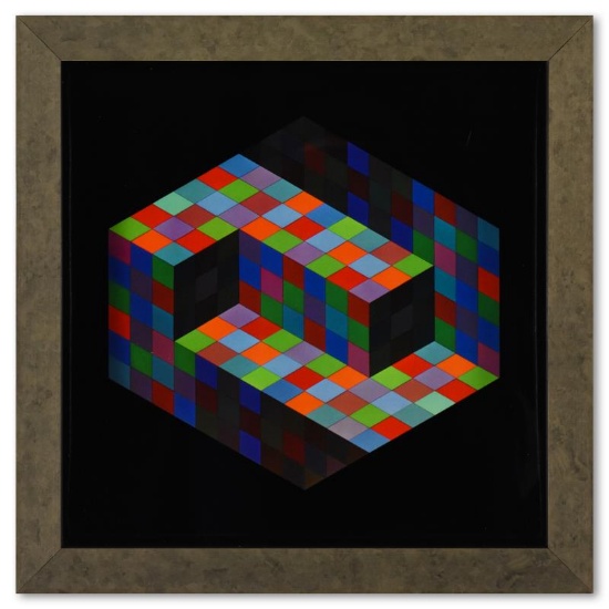 Gestalt de la serie Hommage A L'Hexagone by Vasarely (1908-1997)