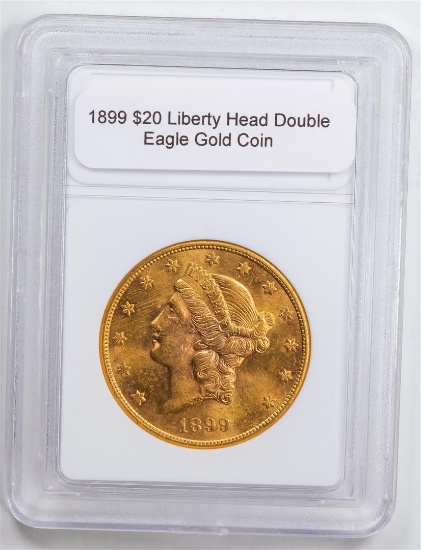 1899 $20 Liberty Head Double Eagle Gold Coin