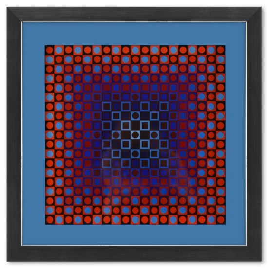Alom (Blue/Red) de la serie Folklore Planetaire by Vasarely (1908-1997)