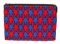 Celine Blue, Multicolor, Red Fabic Houndstooth Zip Pouch