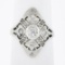 Antique Edwardian 18k Gold Platinum 0.20 ctw Diamond Filigree Petite Dinner Ring