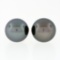 Simple Classic 18k Gold Large 10.75mm Round Gray Tahitian Pearl Stud Earrings