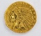 1909-D $5 Indian Head Half Eagle Gold Coin C+
