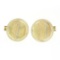 Men's Vintage 14k Yellow Gold Round Tri Color Florentine & Textured Cufflinks
