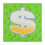 Dollar Sign (Green Bold) by Steve Kaufman (1960-2010)