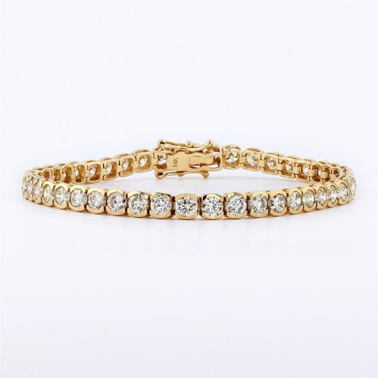 8.45 ctw Diamond 14K Yellow Gold Tennis Bracelet