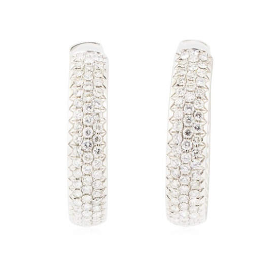 8.00 ctw Diamond Earrings - 18KT White Gold