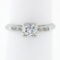 Antique Art Deco Platinum Old European Diamond Solitaire Engagement Promise Ring