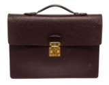 Louis Vuitton Burgundy Taiga Leather Serviette Clado Briefcase