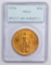 1924 $20 Double Eagle Gold Coin PCGS MS60