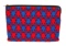 Celine Blue, Multicolor, Red Fabic Zip Pouch Clutch