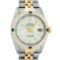 Rolex Mens Two Tone Silver And Sapphire Diamond 36MM Datejust Wristwatch
